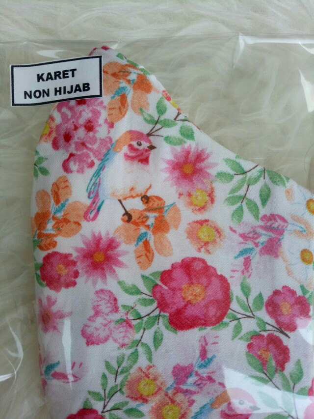 Masker Kain Limited Edition_masker Motif Unik Floral_masker Ibu Dan Anak_masker Hijab Dan Non Hijab