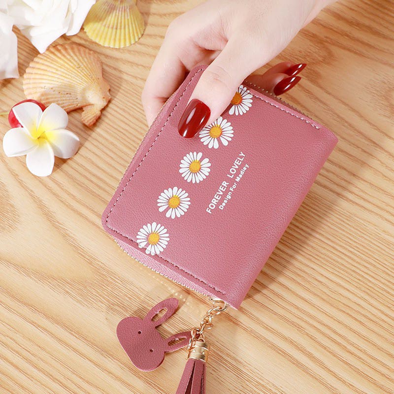 ♥TMALL88♥Dompet Wanita Dompet Wanita Koin/kartu Dompet Wanita Mini Motif Bunga Daisy