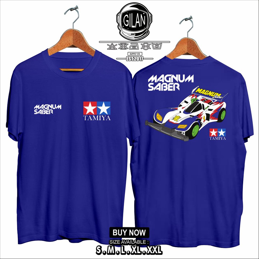 Kaos Baju MAGNUM SABER TAMIYA Kaos Anime Lets & GO