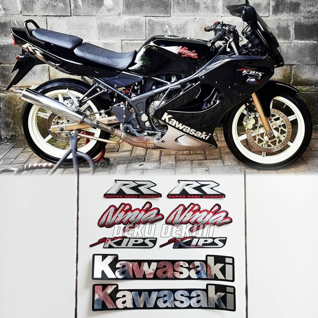 Striping Ninja Rr Old 2009 Hitam Chrome Tahan Vernis