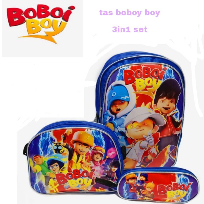 tas boboy boy terbaru 3in1 boboy boy tas sekolah rangsel boboy boy