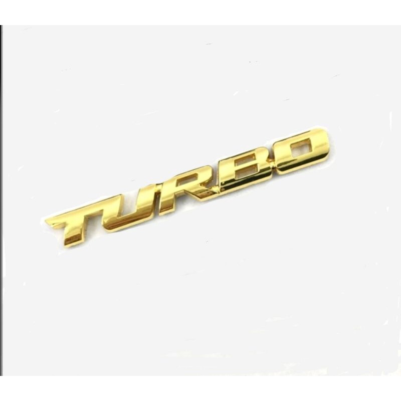 Stiker Emblem Mobil TURBO Bahan METAL