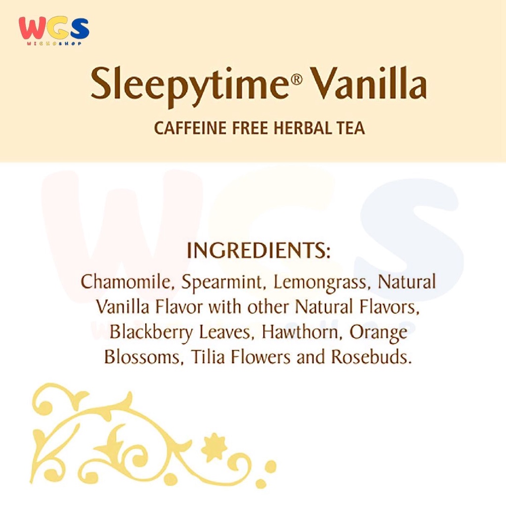 Celestial Seasonings Sleepytime Vanilla Herbal Tea 20s 1.5g