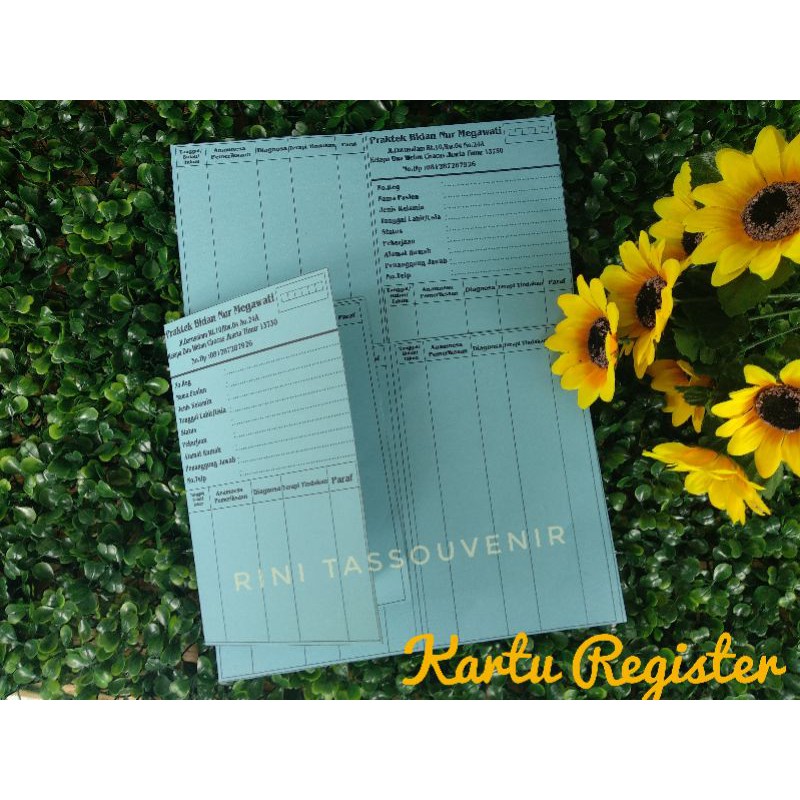 Kartu register pasien - kartu register bidan
