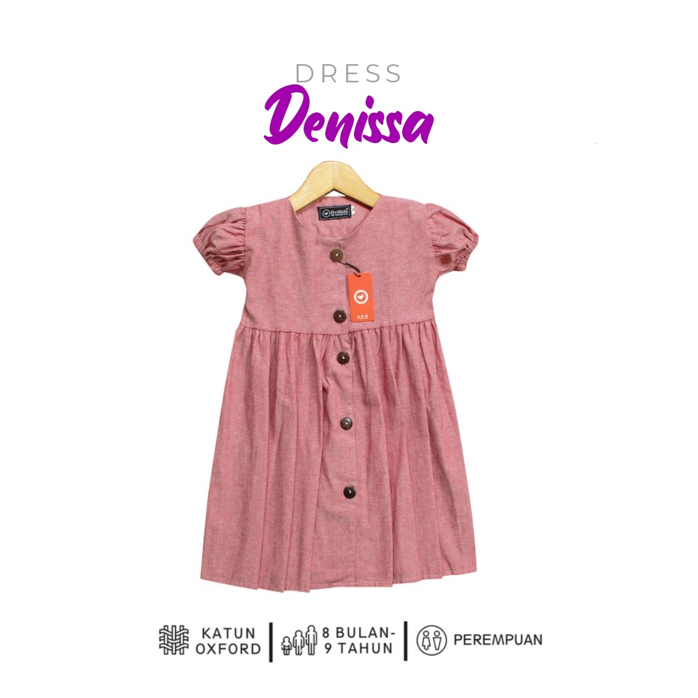 (1-7 Tahun) Dress Anak Oxford - Atasan Perempuan Denisa