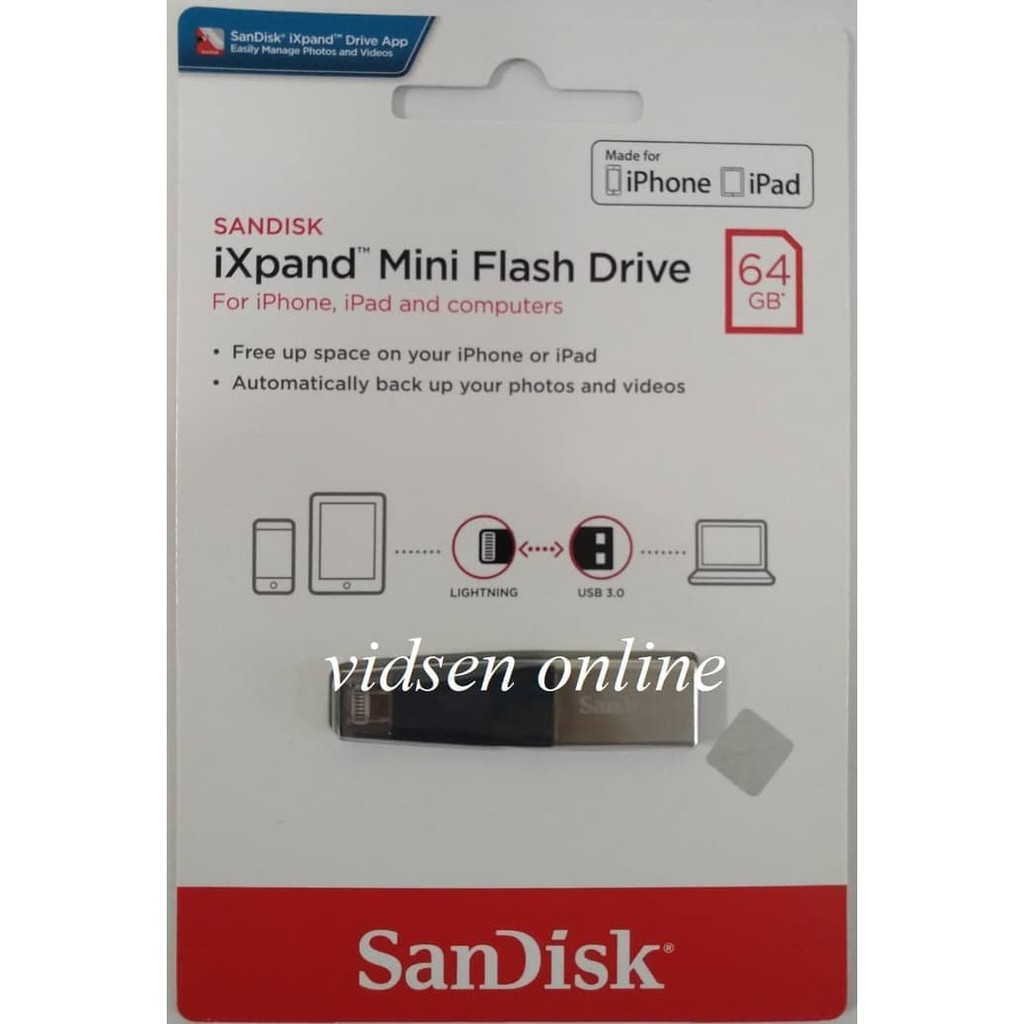 Sandisk iXpand 64gb Mini Flash Drive USB 3.0 OTG