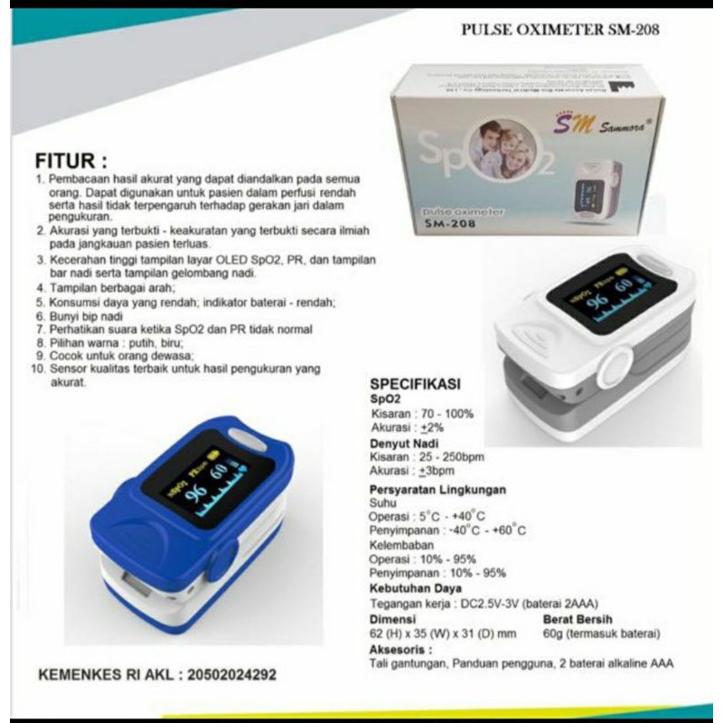 Pluse oximeter /Alat Ukur Kadar oxigen dan denyut jantung