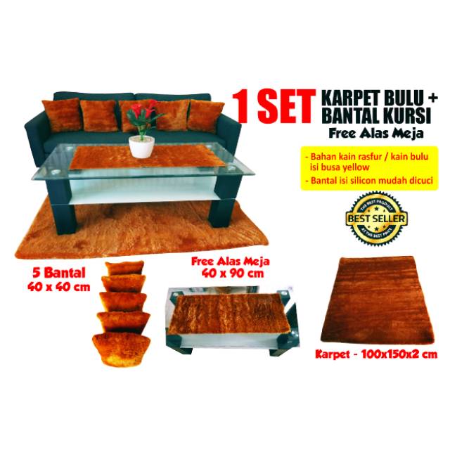 [King Coin] Karpet rasfur bantal kursi.karpet rasfur.bantal kursi bantal rasfur taplak rasfur karpet