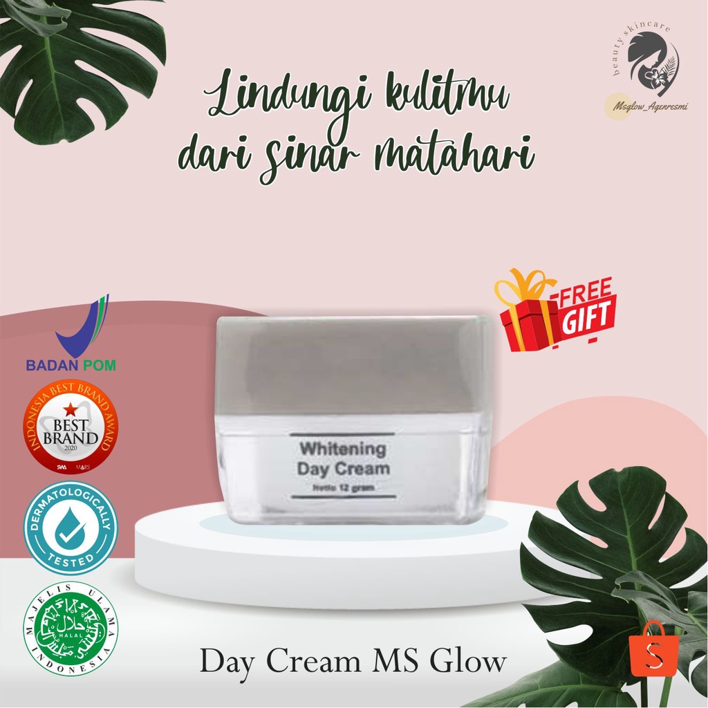 Day Cream / BB Cream Ms Glow Pemutih Pelembab Wajah Perawatan Kecantikan Termurah Berkualitas Premiu