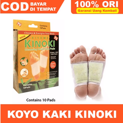 koyo kaki Kinoki detox Menghilangka rasa sakit dan nyeri meredakan sakit kepala1 box isi 10 pcs