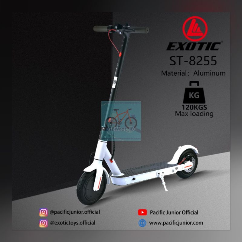 Scooter Skuter Otoped Electric Listrik Anak Dewasa EXOTIC ST-8255 | High Quality