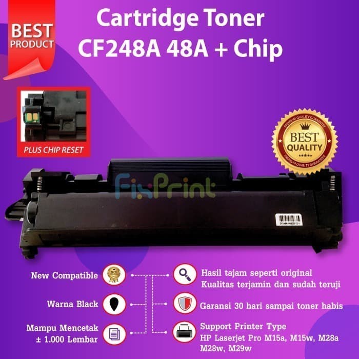 Cartridge Toner Compatible HP 48A CF248A Printer Laserjet M15a M15w M28a M28wM29w New CHIP