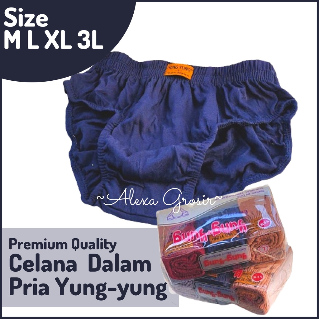 CD / Pakaian Celana Dalam Pria Size XL Cowok Dewasa Katun Lembut Yung Yung Serap Keringat Oke