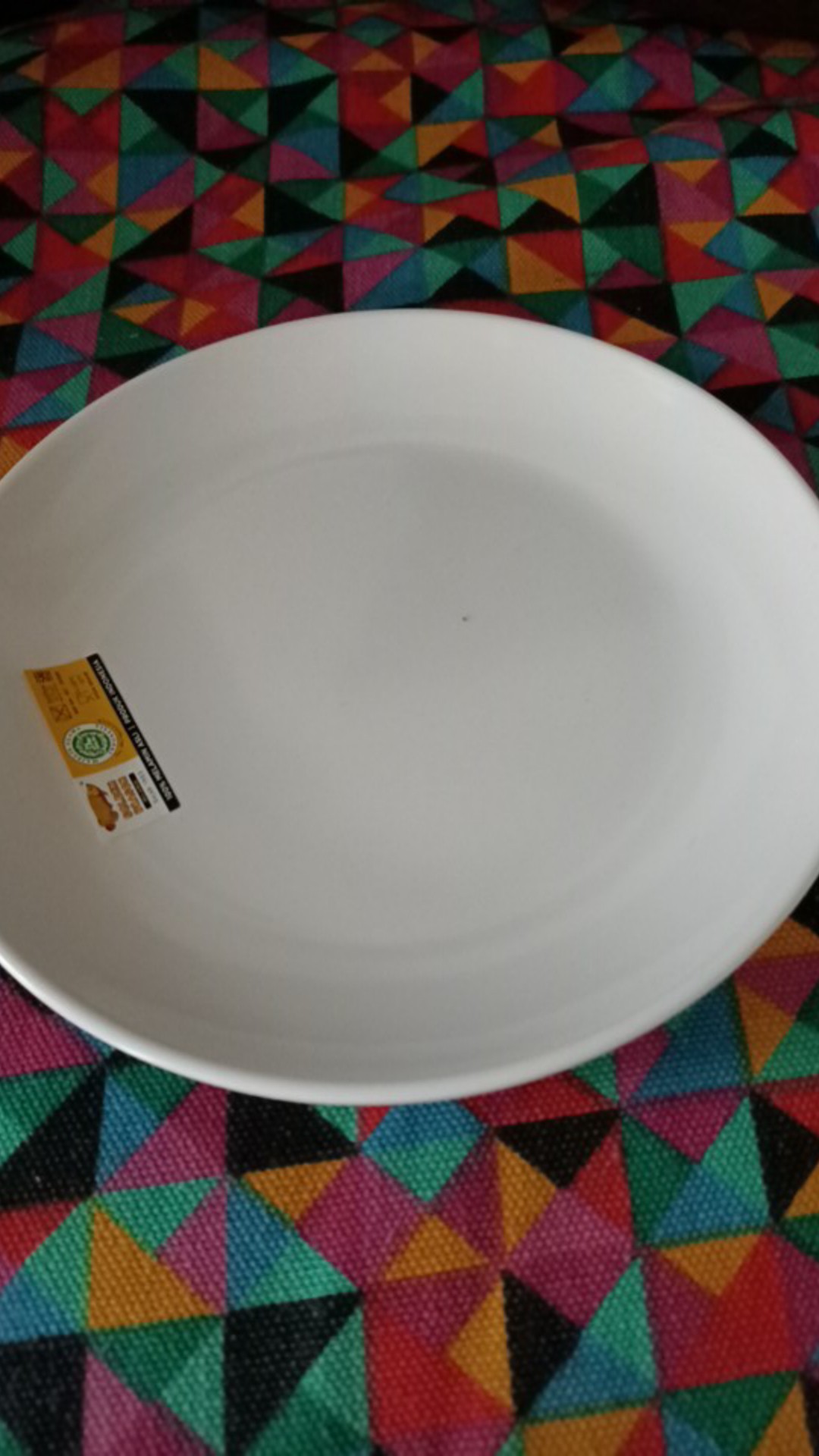 P1006 Piring Melamin Bulan 6 Inc Putih Golden Dragon