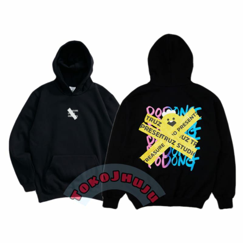 Jaket Hoodie Jumper Junghwan PODONG PRINT DTF sablon depan tengah + belakang