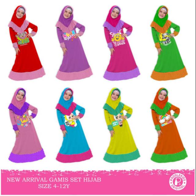 Baju Muslim Anak Perempuan Gamis Paddle Kids Junior