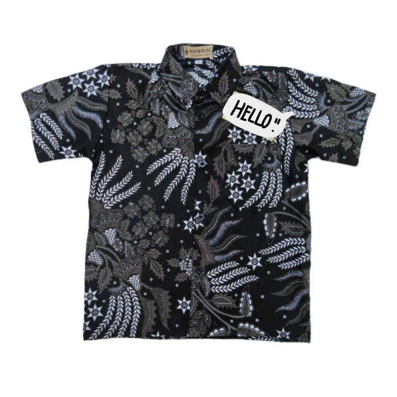 Kemeja Batik Anak - Batik Anak - Baju Batik Anak Laki Laki Umur 2-12 Tahun Hem Batik Anak Pendek