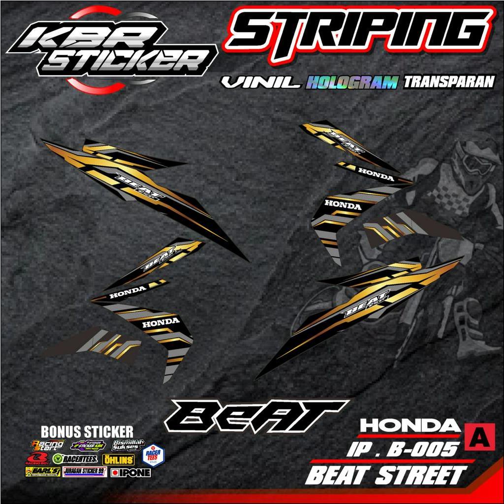 COD Stiker Striping BEAT STREET/ Sticker Variasi List Skotlet Motor Honda BEAT STREET/ KODE IP.B-005