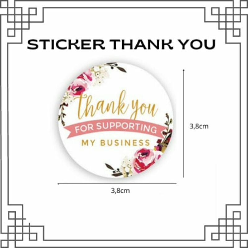 

LABEL STIKER THANK YOU FLOWERS HAMPERS KUE