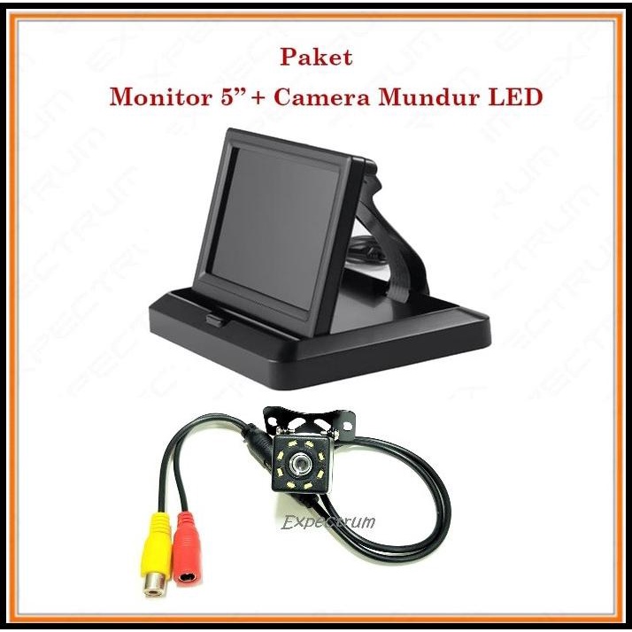 Monitor Tv Lipat 5 Inch - Paket Monitor Tv 5 Inch &amp; Kamera Led