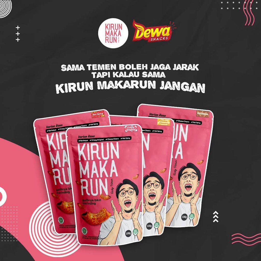 Kirun Makarun | Makanan Ringan | Makaroni Bantet Kirun Makarun Varian Rasa Crispy Original 100gr