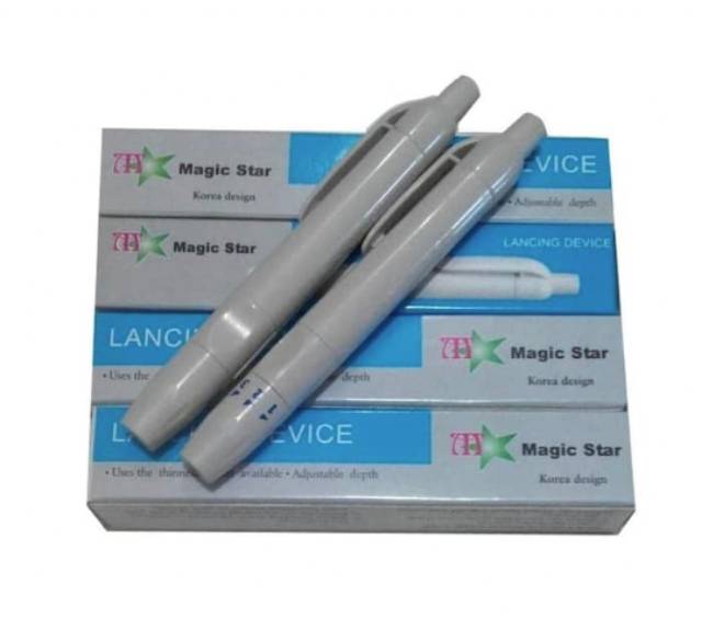 Lancing Device Original Magic Star / Pen Lancet / Pena Tembak Terapi Bekam Plastik Merk Magic Star