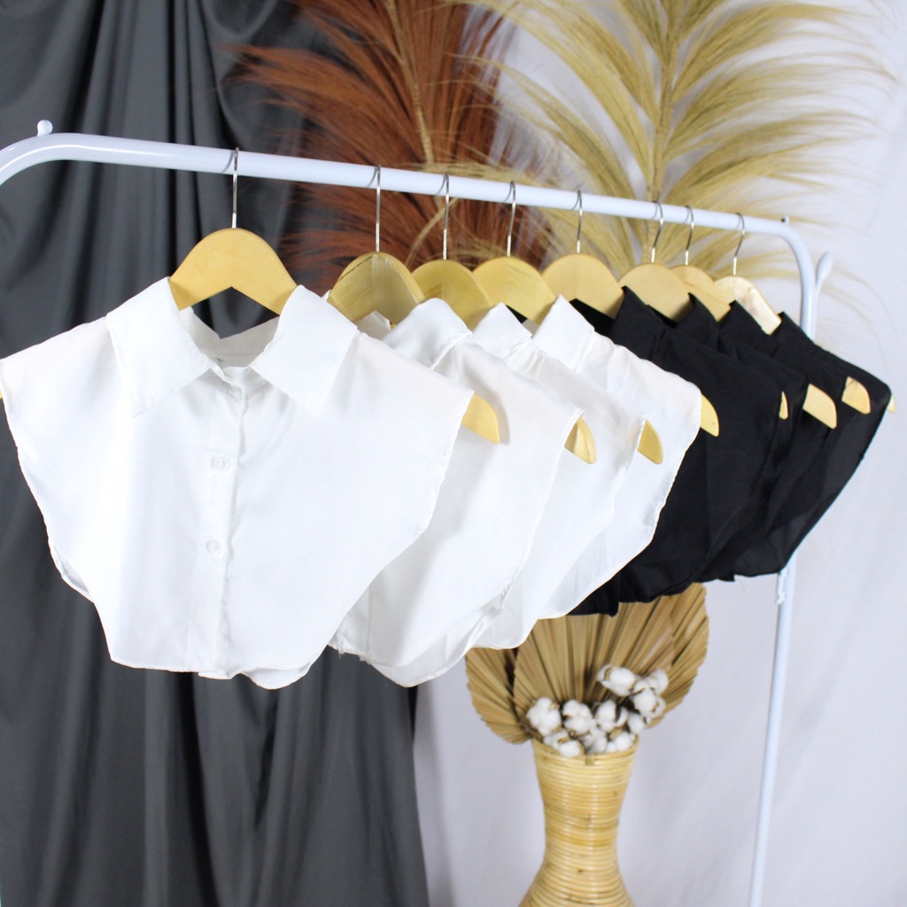 Kerah leher warna polos Fake Collar - Kerah Palsu