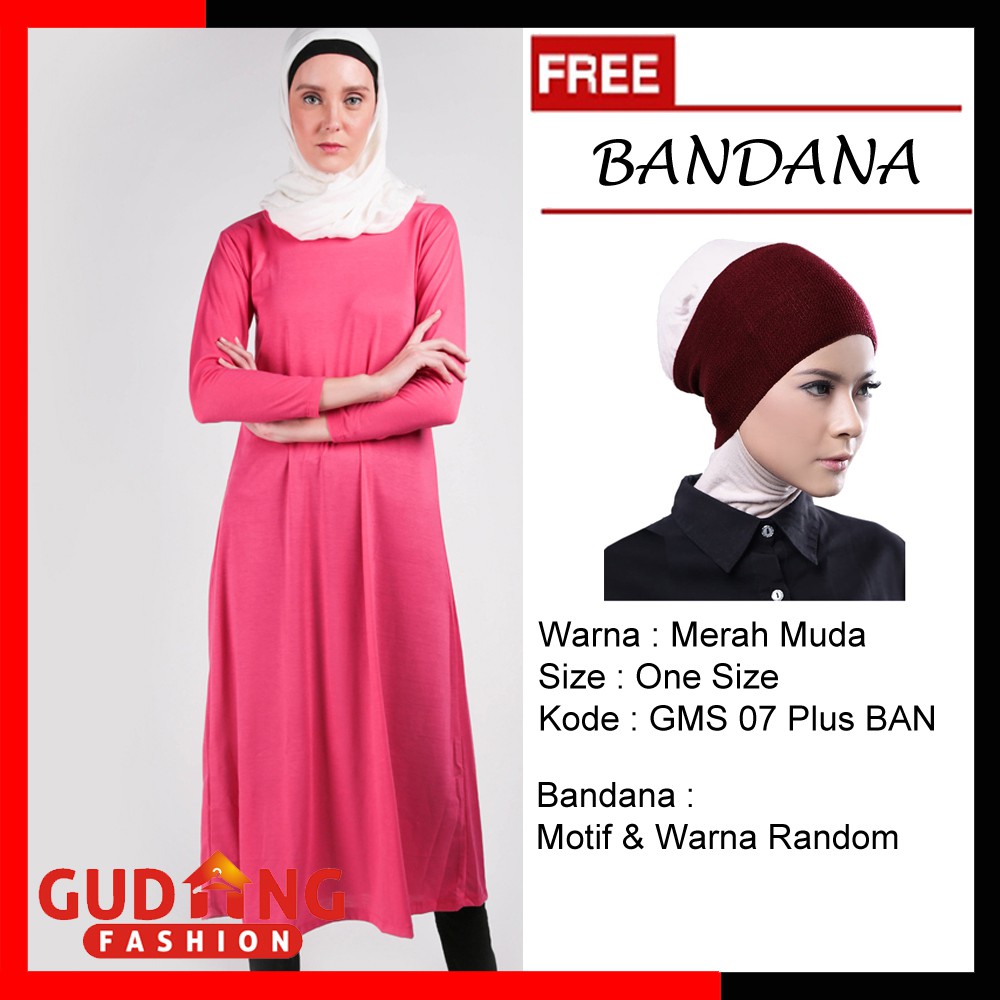 Baju Gamis Murah Muslimah Terbaru Plus Free Bandana (COMB)