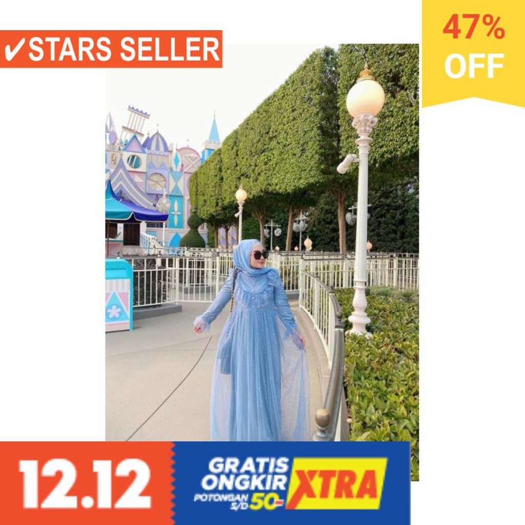 BUSANA MUSLIM PEREMPUAN FASHIONABLE CEWEK CANTIK / GAMIS TUTU BINTANG SHELLASAUKIA ORIGINAL BY