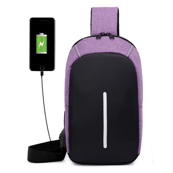 Tas Slempang GLOW XD 03 USB Charger Waterproof Korea Fashion Selempang