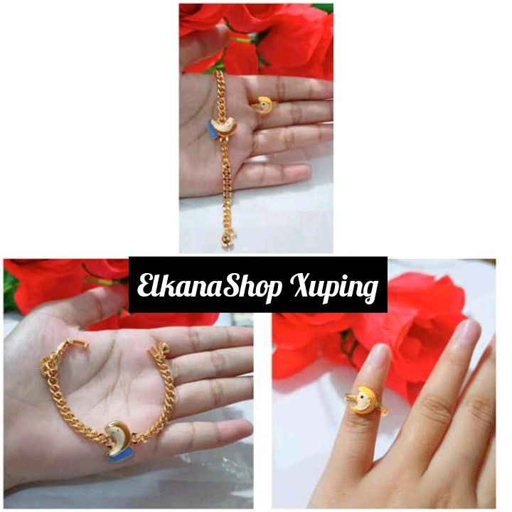 Gelang anak rantai free cincin xuping