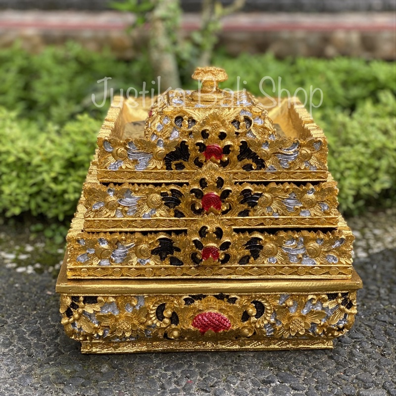 Dulang Kotak Susun 3/ Lengkap Dengan Saab Ukuran 28 Cm/ Bahan Fibber Prada Elit