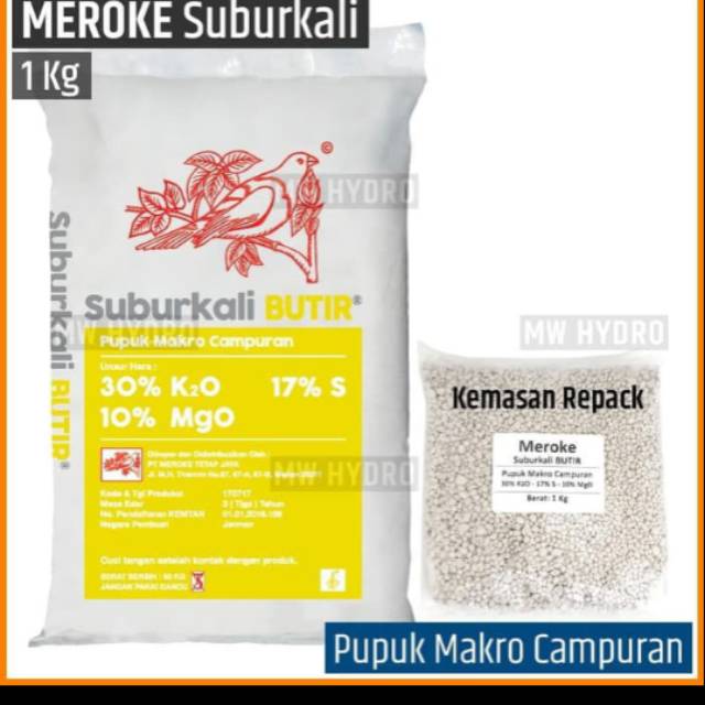 Pupuk Meroke Suburkali BUTIR - 1 kg Repack  - Pupuk Makro Campuran