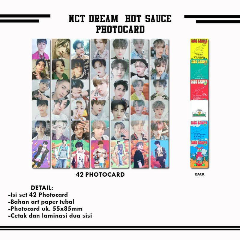 NCT DREAM HOT SAUCE LOOK A LIKE PHOTOCARD ALBUM