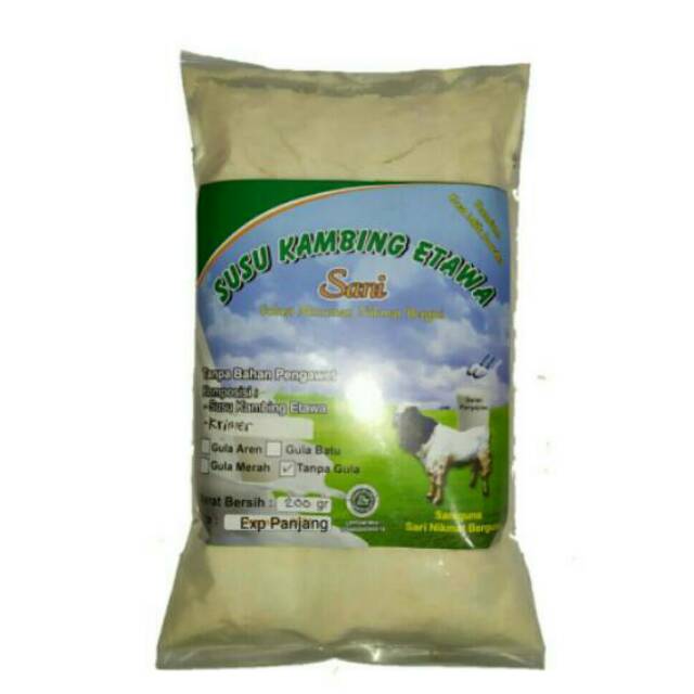 susu kambing etawa tanpa gula bubuk diet gula diabet dll 200gram + krimer