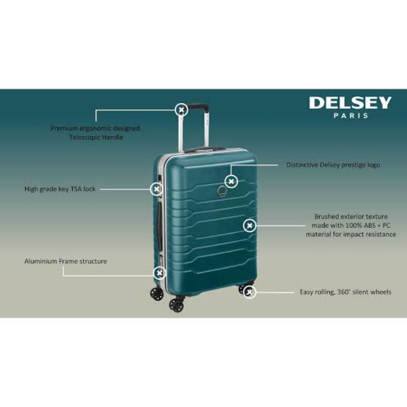 Koper Delsey Nosybe size Cabin Small 20 inch not zipper