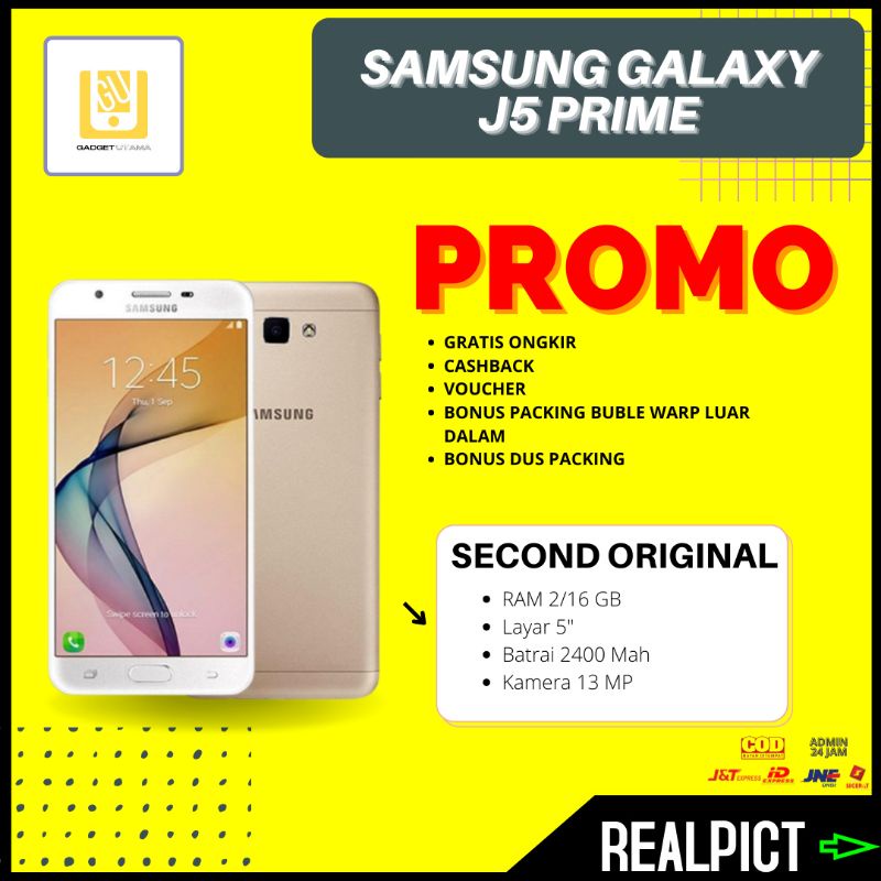 Handphone HP Second Seken Bekas Murah Samsung Galaxy J5 Prime SM-G570Y Original Ek Garansi  IMEI Ter