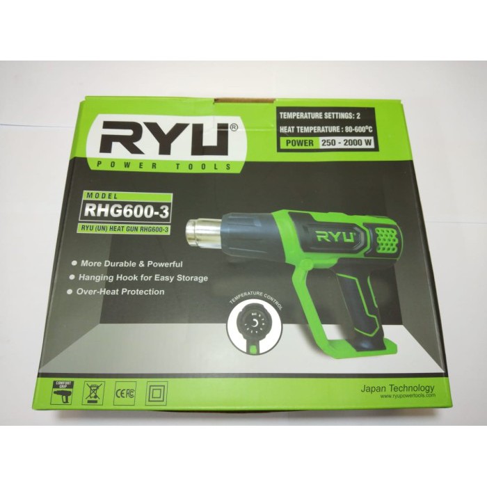 Tekiro RYU RHG600-3 Heat Gun / Hot Gun RYU RHG 600-3/ Pistol Pemanas