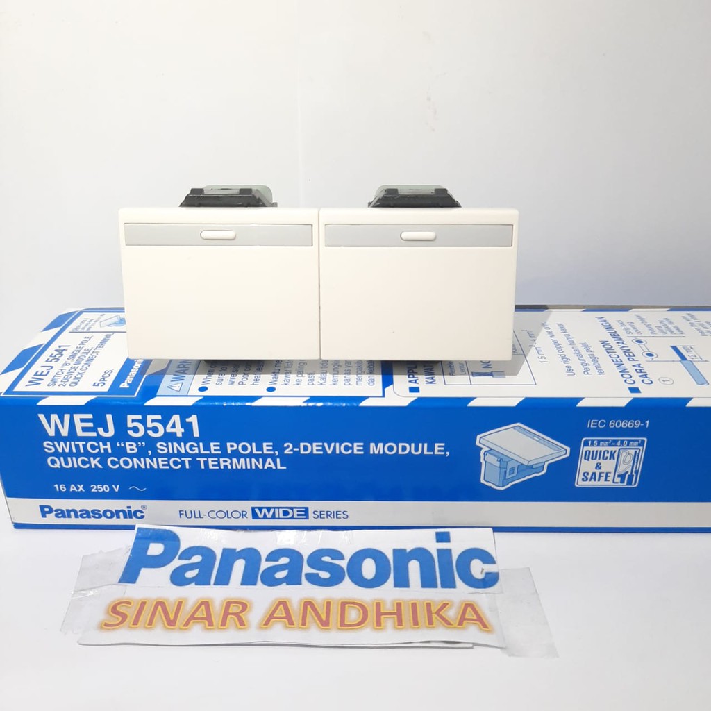 MATA SAKLAR LEBAR 1 ARAH PUTIH PANASONIC WEJ 5541