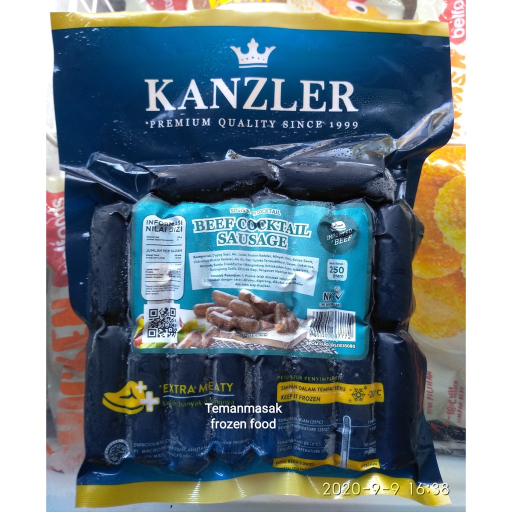 

Kanzler Sosis Beef Coctail 250gr