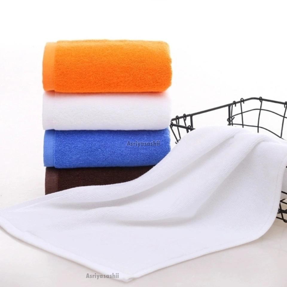 Handuk Wajah Leher Muka Putih 35x70 Asriyasashii Cotton 100% Tebal Lembut Termurah Terlaris
