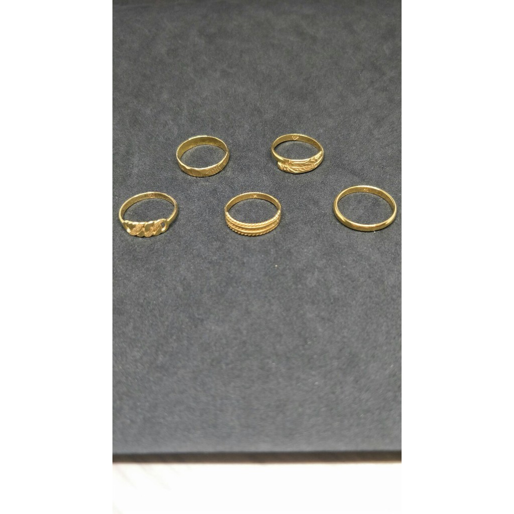 Cincin Dewasa Polos Emas Muda