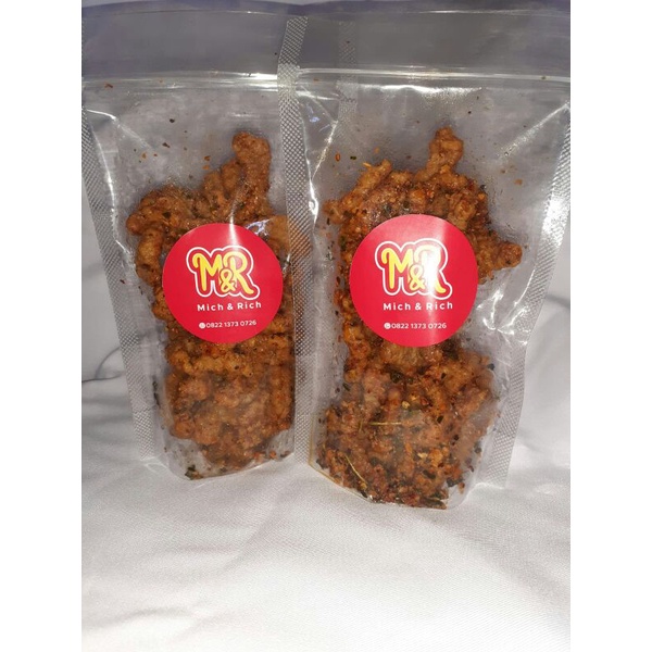 

Usus Krispi daun jeruk pedas