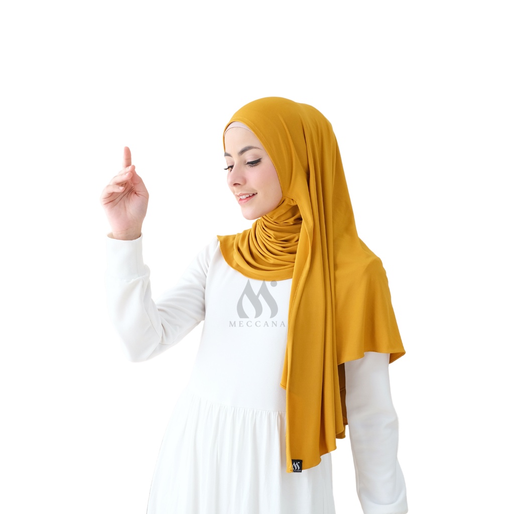 Marwa Instan - Pashmina Instan Jersey-Mustard