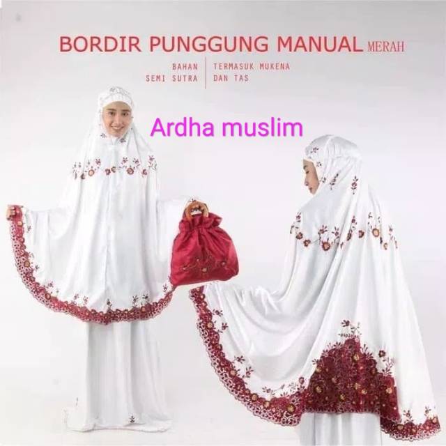 Mukena semi sutra bordier kerancang Almer 07