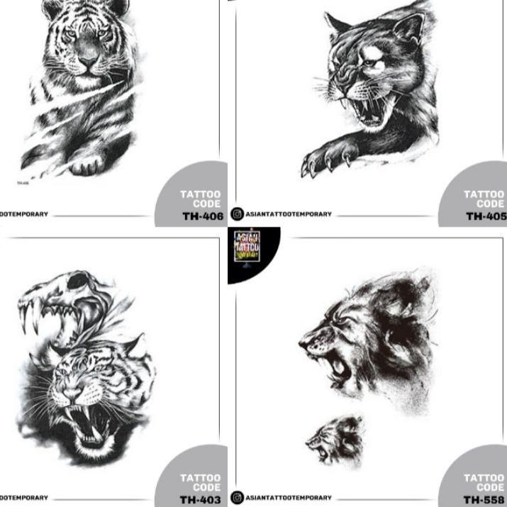 ♛ Tatto temporer GAMBAR MACAN / tato kulit / tato anti air MACAN SINGA BEST TATO STIKER TATO TEMPORE
