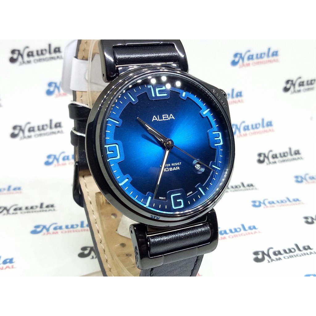 Alba Quartz AS9F83X1 Analog Blue Dial - Jam Tangan Pria AS9F83