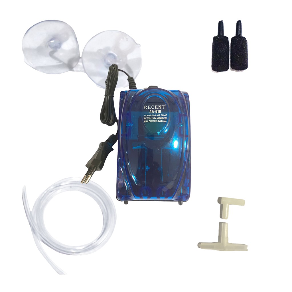 Aerator 2 lubang full 1 set / Airpump Aquarium Fullset