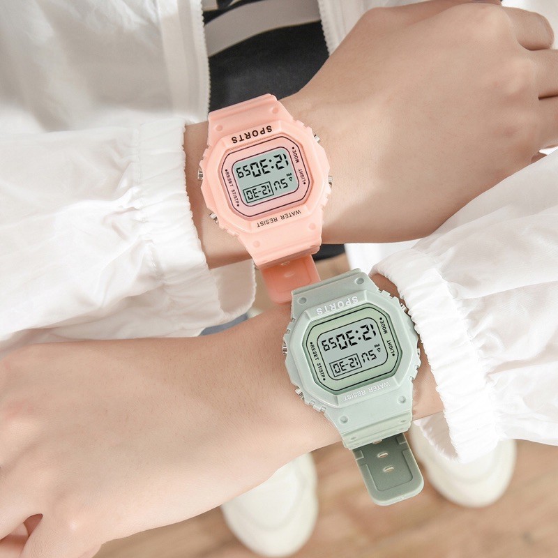 ☀ INDOLAND ☀ JT031 Jam Tangan Wanita Fashion Korea Style Digital Sport Student Digital Watch