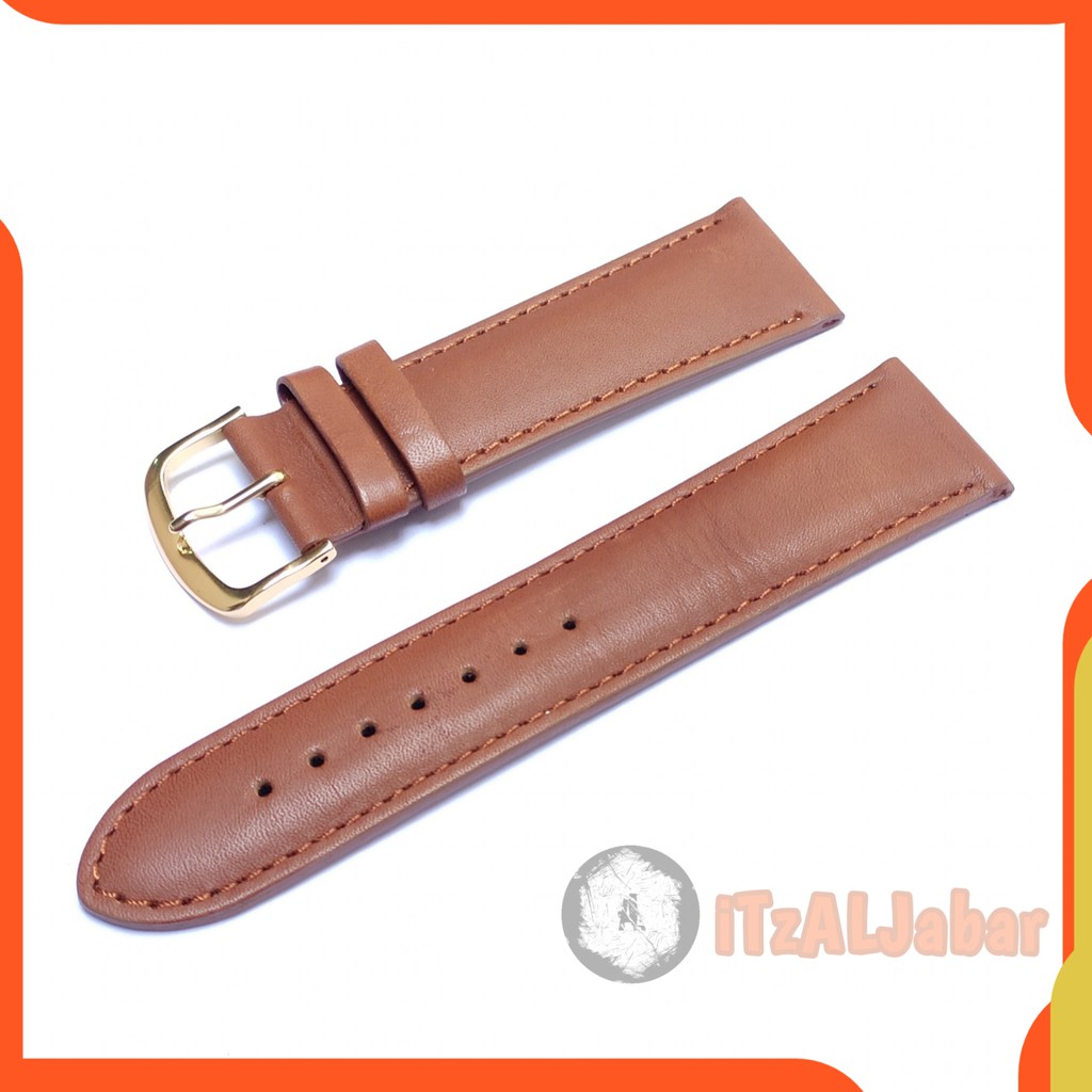 Tali jam tangan Kulit 22mm Leather Strap Coklat GT22